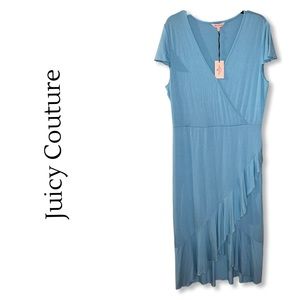 Juicy Couture Blue Short Sleeve Midi Dress- Brand New
